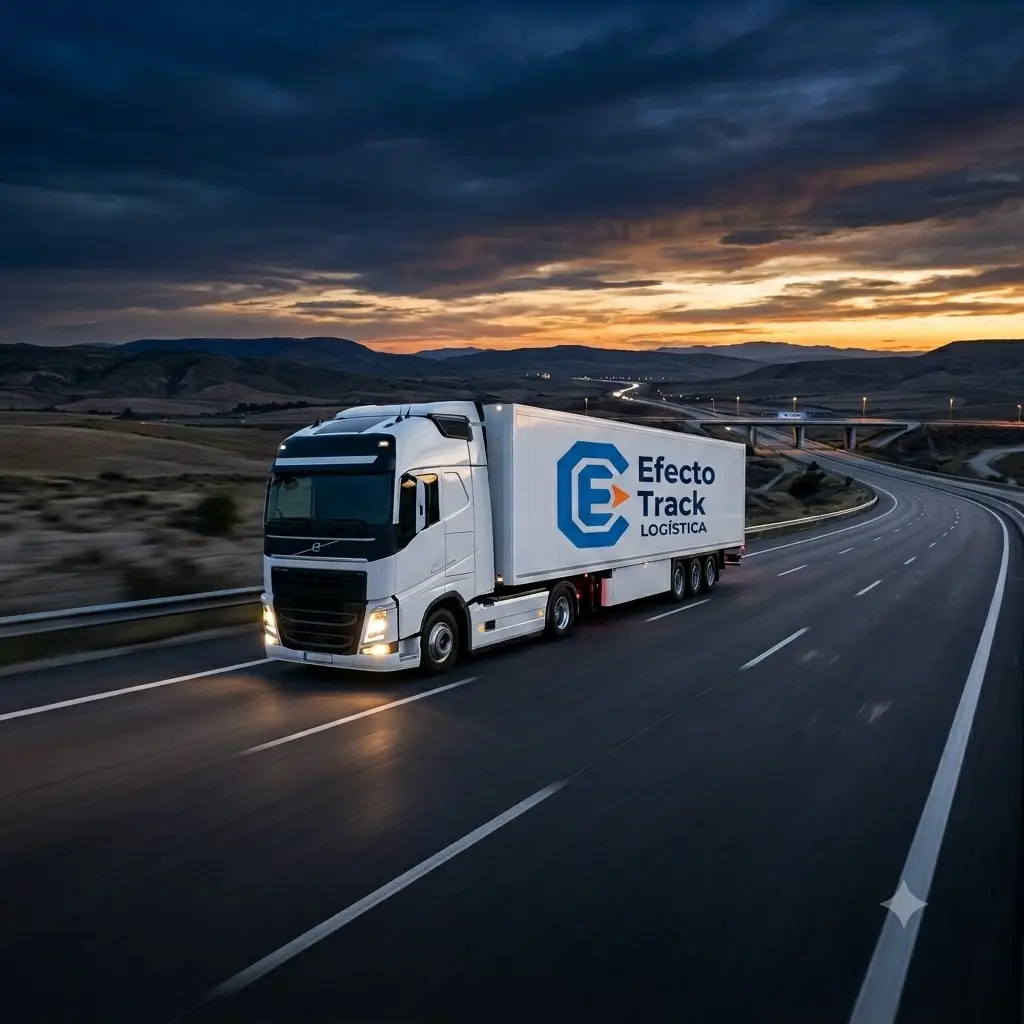 Unidad EFECTO TRACK en carretera, transporte de carga moderna